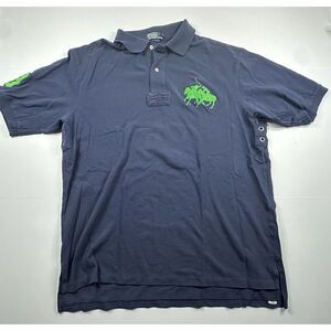 Polo Ralph Lauren Mens‎ XLT Short Sleeve Shirt Vtg #3 Rugby Horses Big Logo